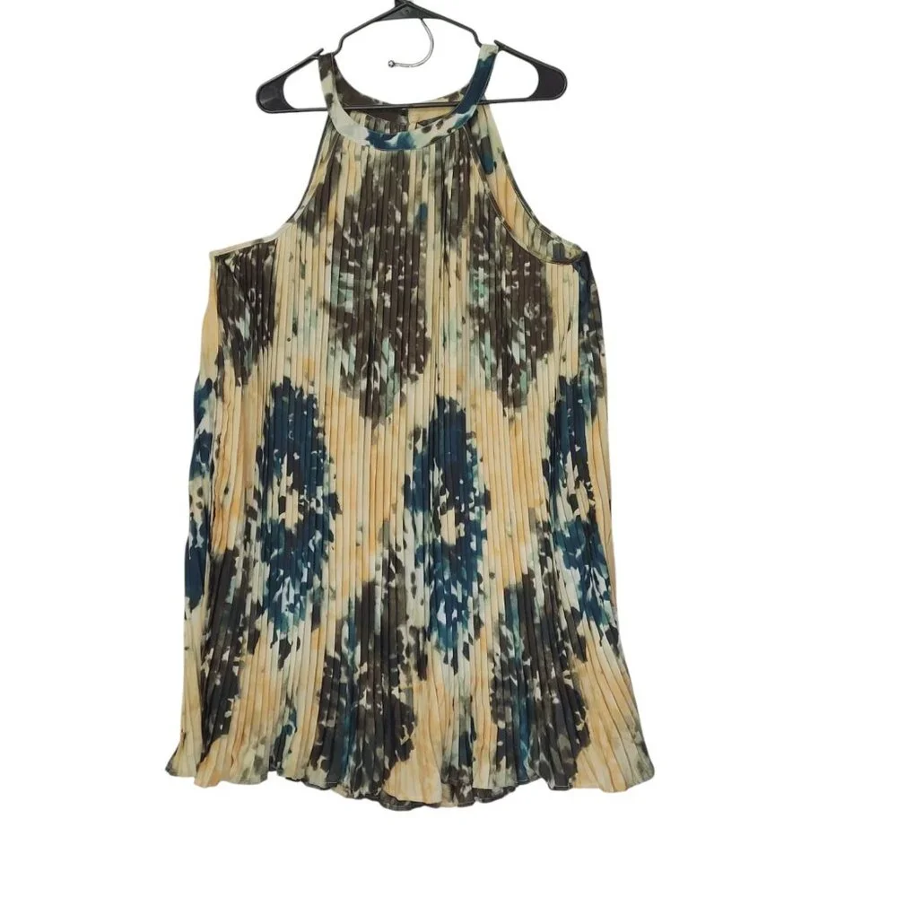 Mlle Gabrielle Womens Dress‎ XL Sleeveless Pleated Knee Fairy Boho